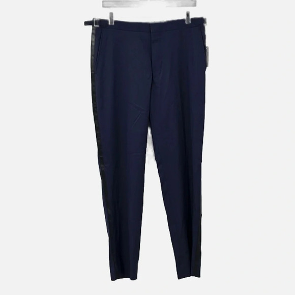 Alton Lane Tailored Fit Tuxedo Pants in Navy - NEW - Size 32 - Picture 1 of 5